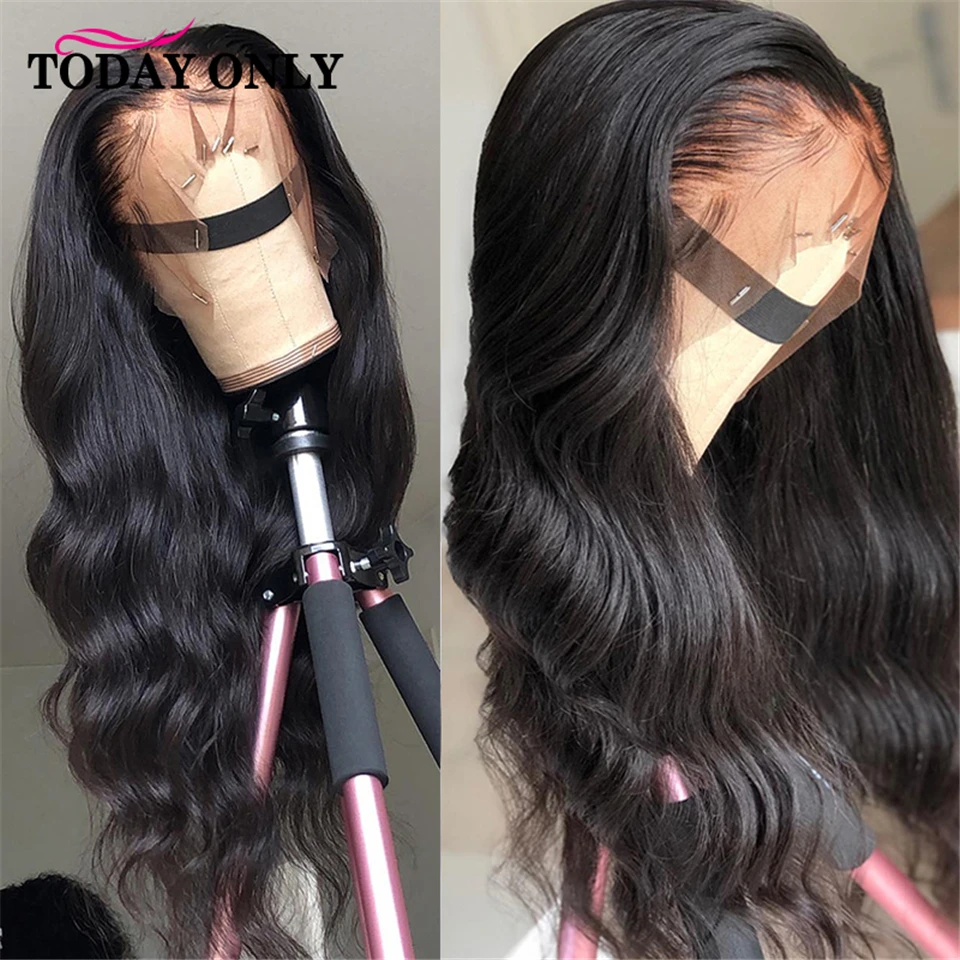 13x4 13x6 Peruvian Body Wave Lace Front Human Hair Wigs For Women Pre Remy Lace Front Wigs 150% 180 Density Lace Wig MediumRatio