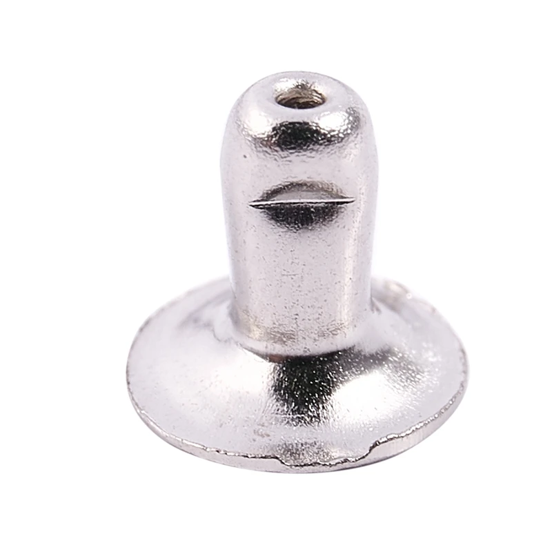 ABUI-100pcs DIY Полые гвозди шляпа Заклепки 6 мм серебро