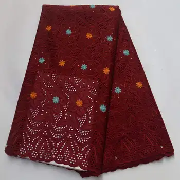 

Wine red Swiss Voile Laces In Switzerland Nigerian Laces Fabrics High Quality African French Tull Laces Fabric For Wedding Dress