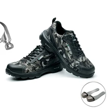 Новые уличные мужские рабочие защитные туфли со стальным носком, разбивающие рабочие туфли мужские строительные защитные сапоги