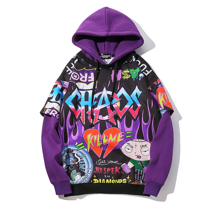 Осенние японские уличные каракули Harajuku толстовки Dhyana Swag Tyga худи Poleron Hombre