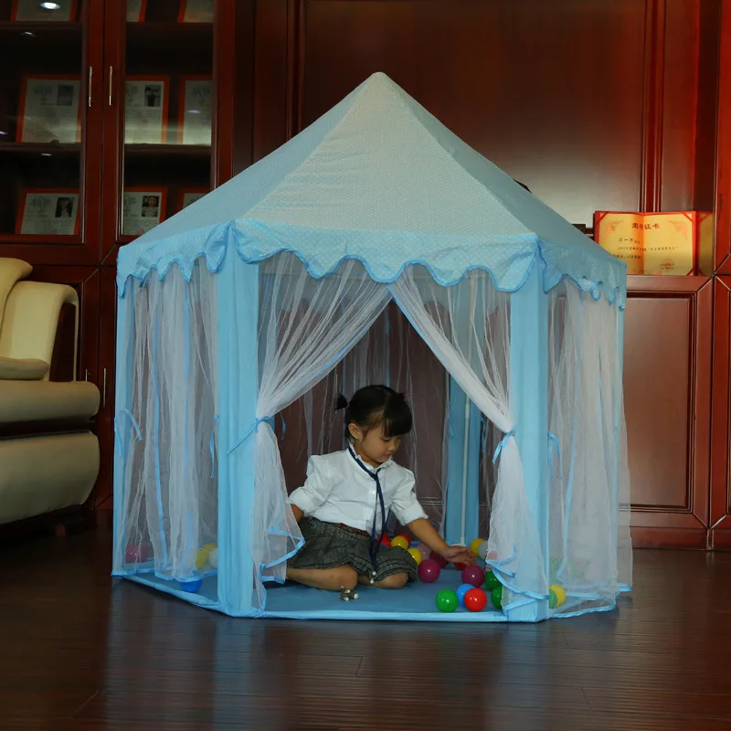 

Hot Selling KID'S Tent Game House Hexagonal Princess Castle Ultra Large Tulle Toy Anti-mosquito Mosquito Net