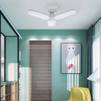 

Deformable LED Garage Light Bulbs Ceiling Fixture Home Shop Workshop Lamp TN88