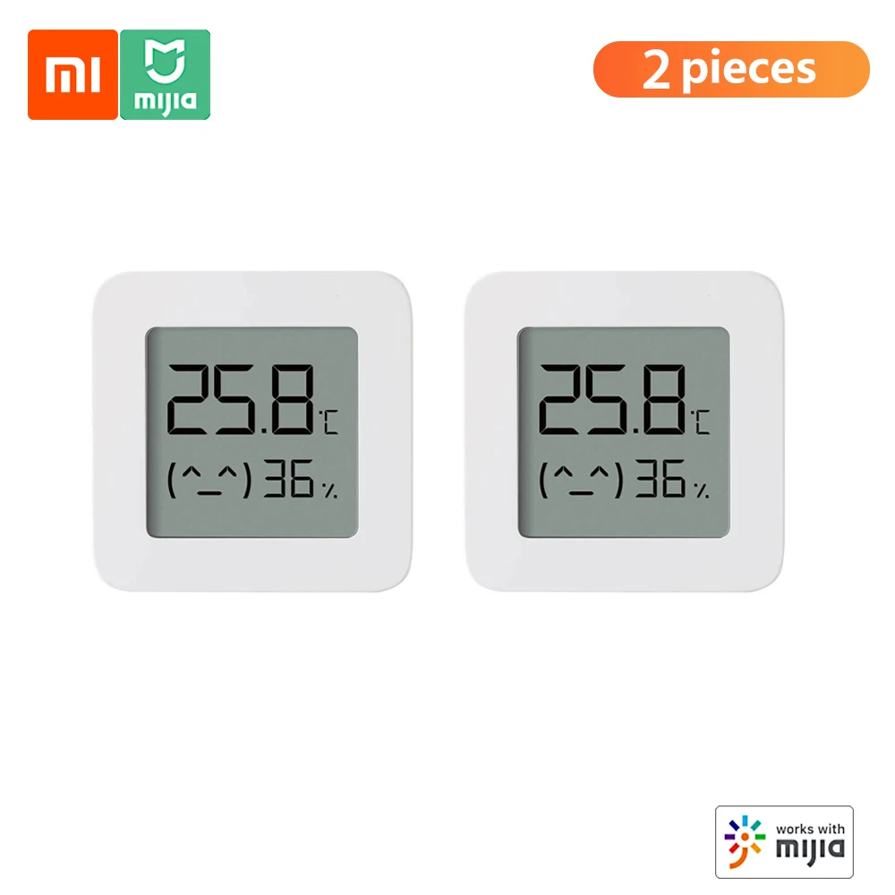 Xiaomi BT Thermometer 2 Wireless Smart Electric Digital Hygrometer Humidity Sensor Work with Mijia APP Smart Home 1-4PCS 