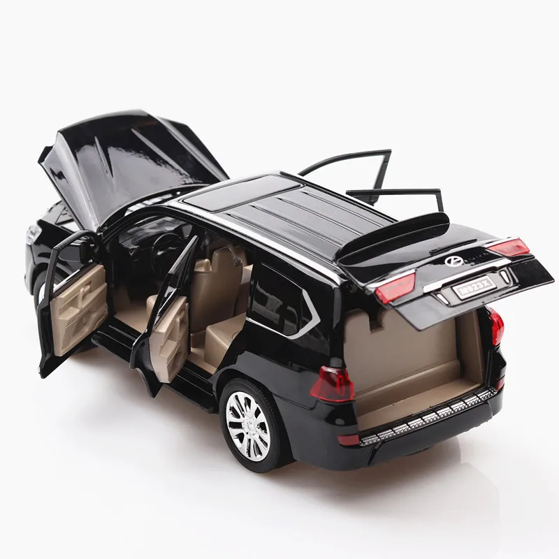 1:24 SUV Высокая симуляция LEXUS 570 модель автомобиля литые Литые и игрушечные транспортные средства с выдвижной спинкой игрушки автомобили подарок для детей Подарки для детей