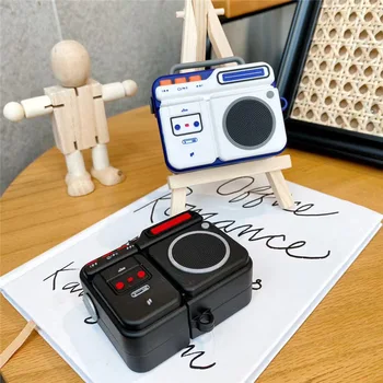 

For Airpods 1/2 Case,Retro Tape player Case For Airpods Case Soft Protective Earphone Headphone Cover For Airpods Pro Case
