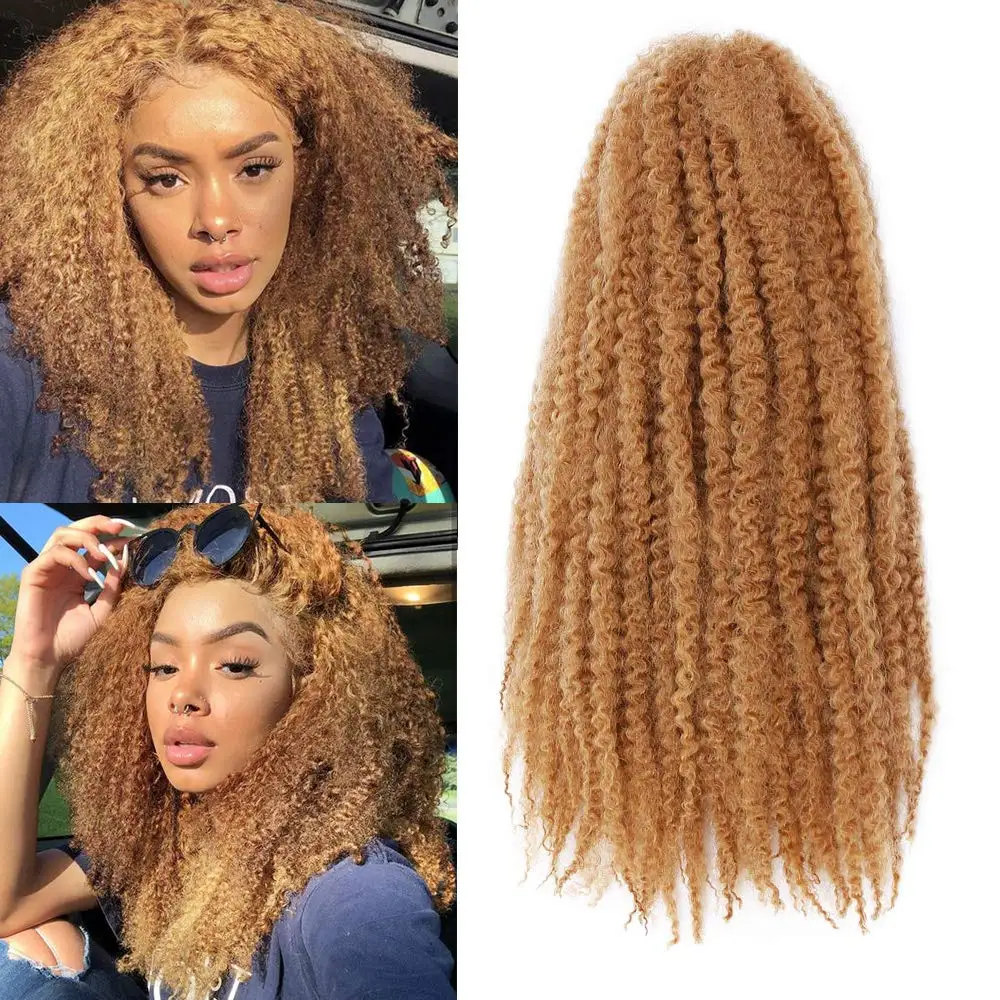 Black Star Kinky Marley Braids Hair Afro Marley Twist Braiding Hair 18 Inch  Ombre Synthetic Hair Extensions For Women - Synthetic Braiding Hair(for  Black) - AliExpress