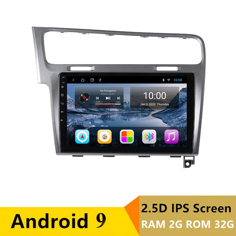 2G RAM 10 1 дюймов Android 9 full touch Автомобильная Мультимедийная система для VW golf 7 2014-2018 gps
