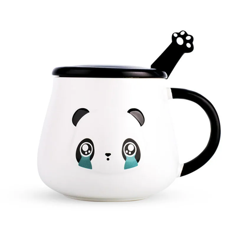 500ml-Creative-Cartoon-Panda-Ceramic-Mug-Coffee-Cup-with-Lid-Spoon-Milk-Cup-Large-Capacity-Couple (2)
