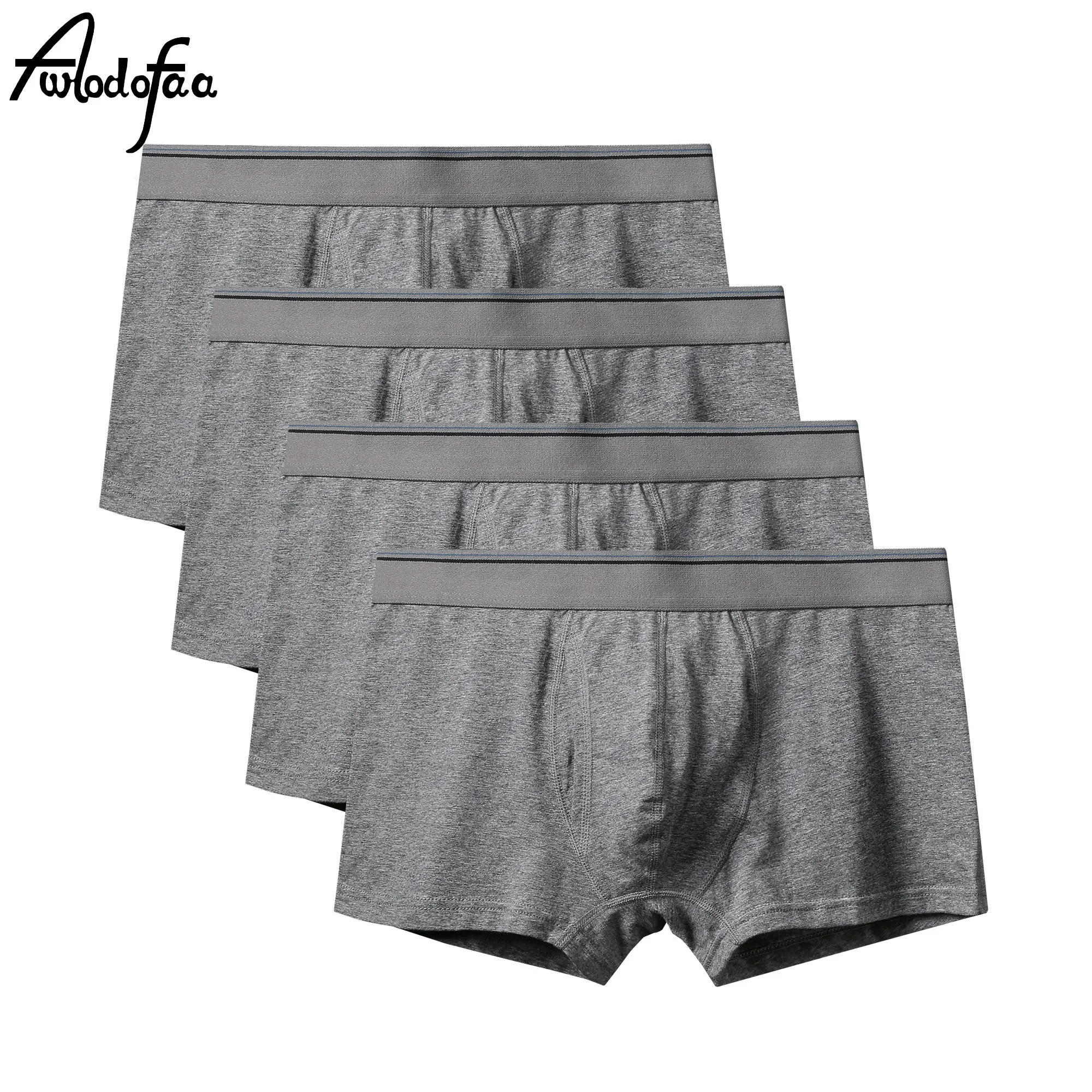 Трусы боксеры мужские х/б 4 шт./лот батальных размеров|brand men boxer shorts|mens shortsmens shorts brand