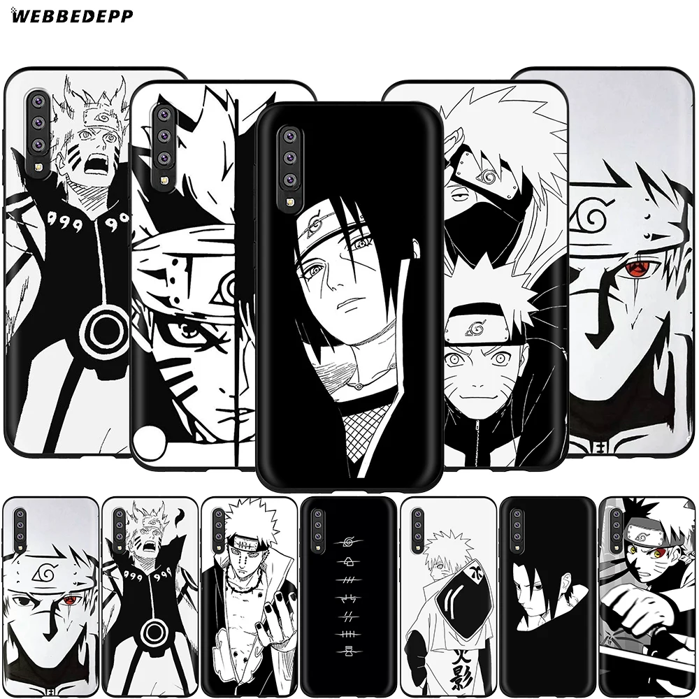 

Webbedepp Japan Anime Sketch Naruto Case for Samsung Galaxy S7 S8 S9 S10 Plus Edge Note 10 8 9 A10 A20 A30 A40 A50 A60 A70
