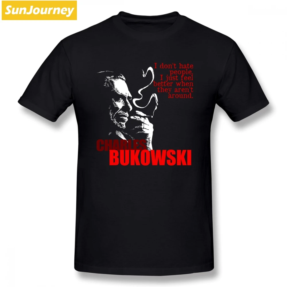 

New Style Men T Shirt Charles Bukowski Short Sleeved Pure Cotton O Neck Oversize T Shirt For Man Camisa