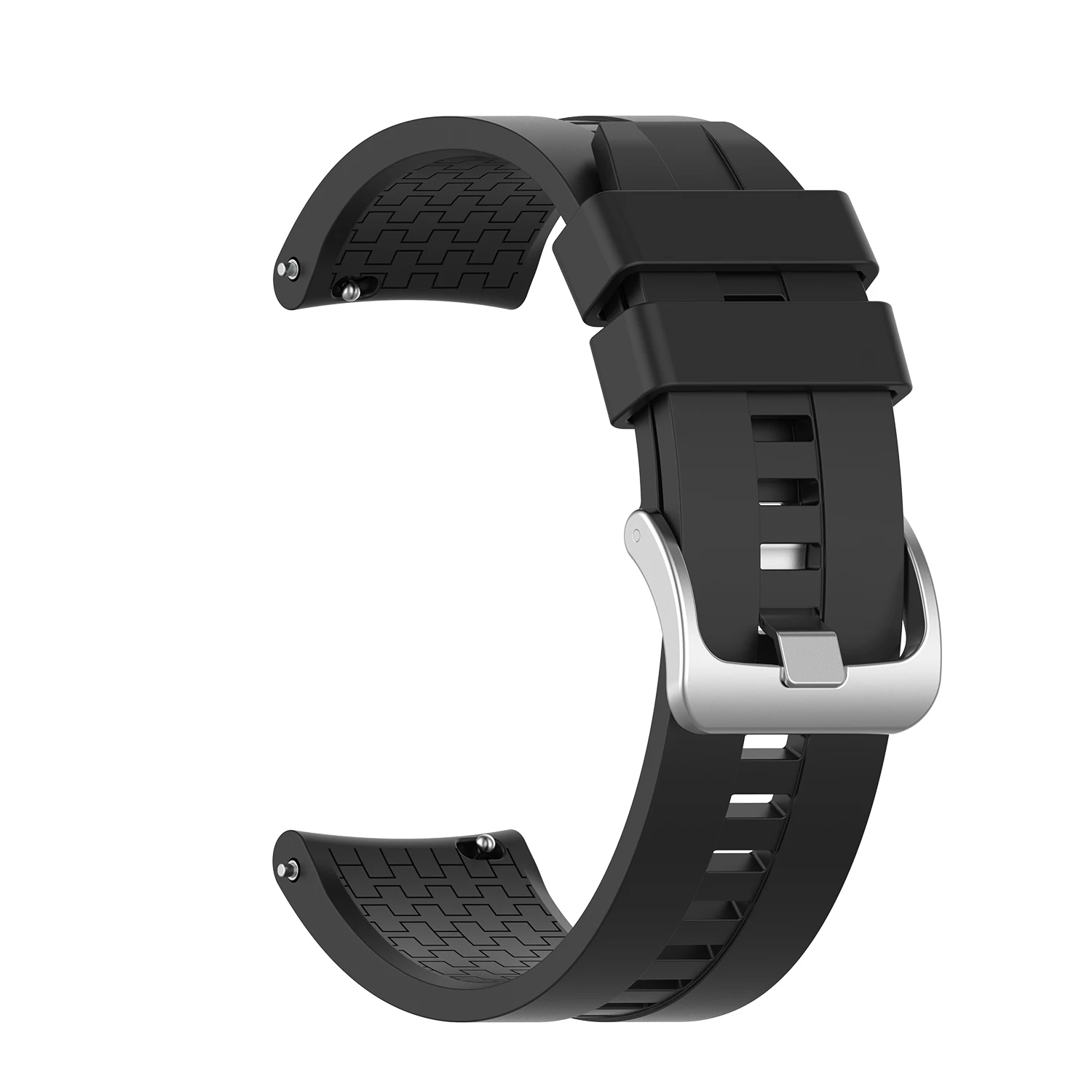 Новинка для Huami Amazfit GTR 47 мм для samsung ремешок часы стальной пряжкой силиконовый ремешок 22 мм ширина браслет для смарт-часов аксессуары - Цвет: 03 black