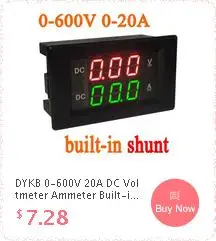 Dykb DC 200V 0-500A кулометр измерителль батареи монитор напряжение тока мощность литий-ионная Lipo Lifepo4 свинцовый тестер кислотности