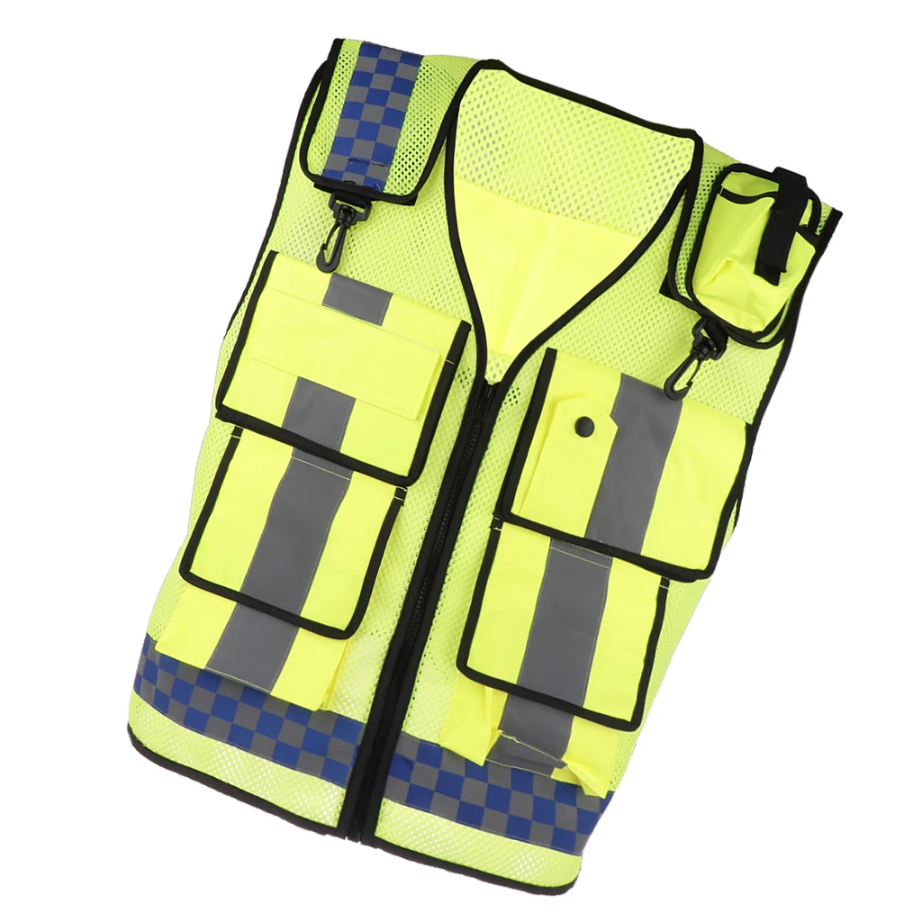 Multi Pocket Safety Vest, Highly Breathable Mesh Vest Meets ANSI/ISEA107