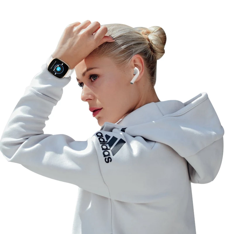 ABGN Hot-Smart Watch Waterproof Gt103 Blood Pressure Fitness Tracker Sleep Monitor Music Control Full Screen Press- Black