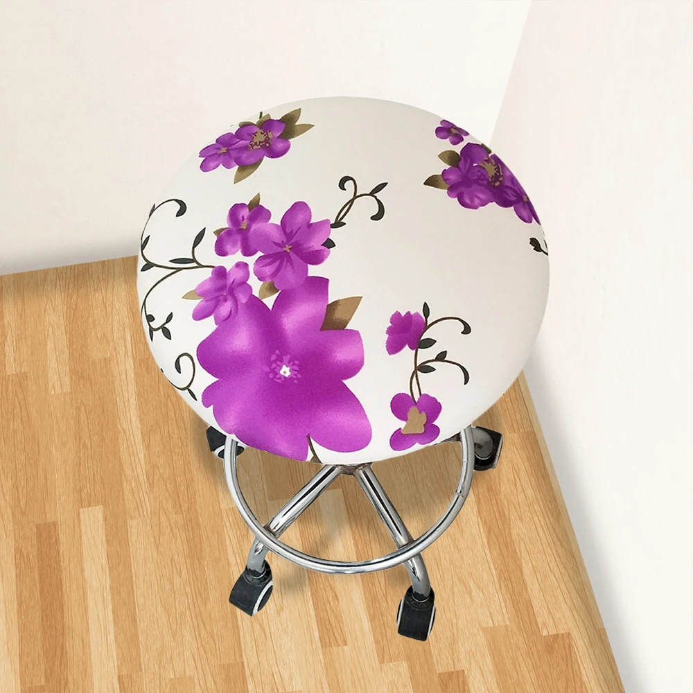 2019 Round Chair Cover Bar Stool Elastic Seat Home Slipcover Floral Printed | Дом и сад