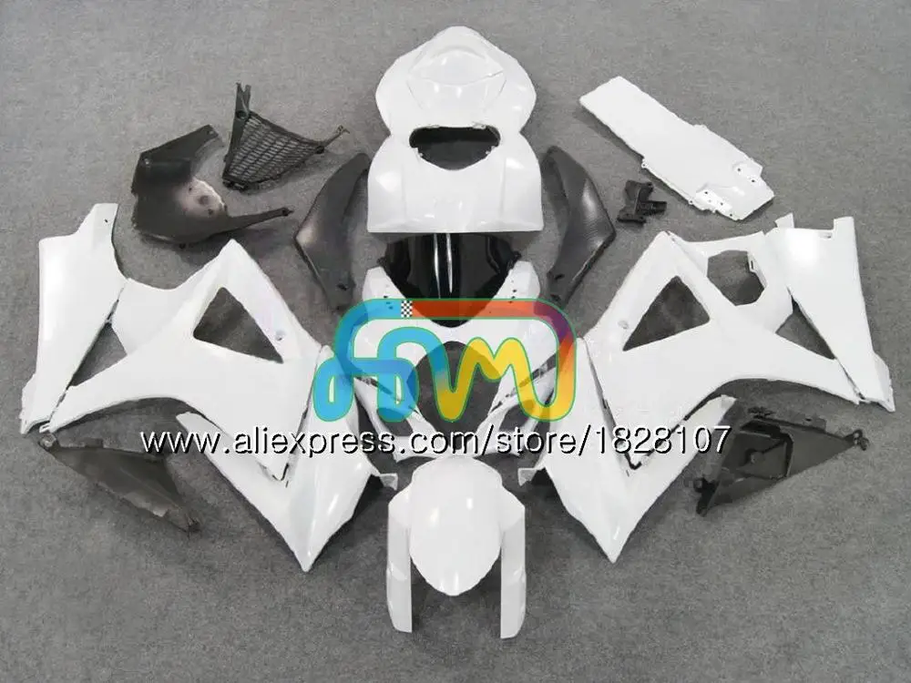 Корпус для SUZUKI 1000CC GSXR-1000 K7 GSX-R1000 GSXR 1000 07 08 серого, белого цвета, кофта 43BS. 33 GSXR1000 GSX R1000 2007 2008 07 08 обтекатели - Цвет: No. 22 Gloss white