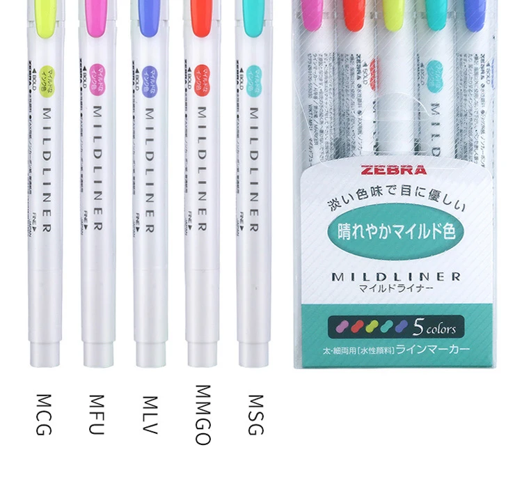 1 шт. японская Зебра mildliner color wkt7 Милая двойная головка флуоресцентная ручка маркеры цветные маркеры школьные принадлежности кавайи