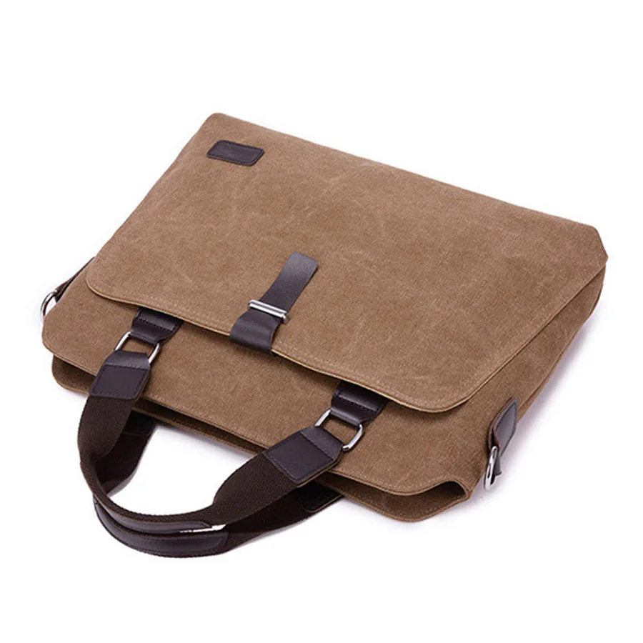 Universal Laptop Bag Men Canvas Briefcase Office Travel Messenger Shoulder Bag Portable Notebook Handbag Large-capacity Pouch (25)