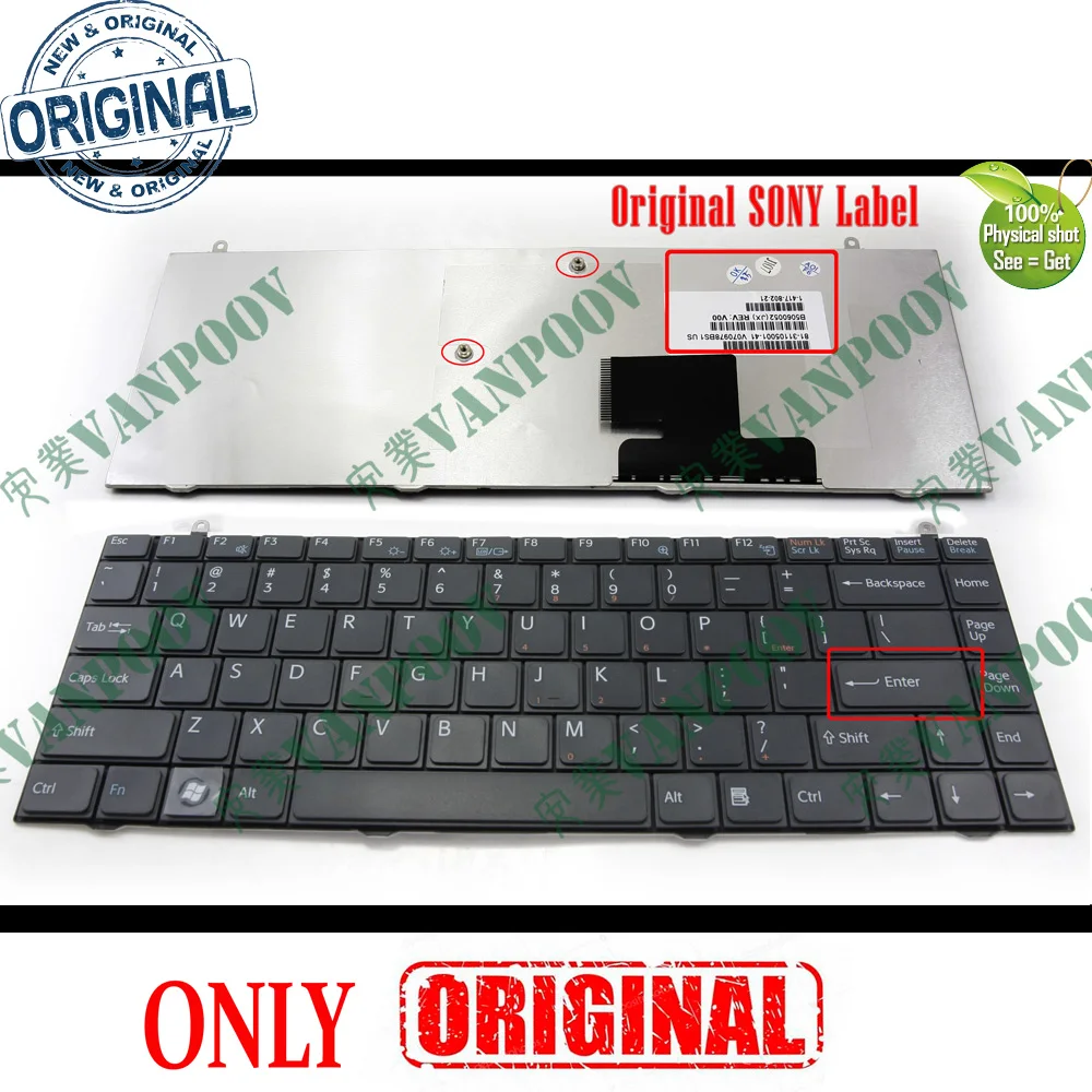 Новая клавиатура US для ноутбука Sony Vaio VGN FZ FZ15 FZ17 FZ19 FZ25 FZ37 FZ38 FZ18 FZ27 FZ130E FZ140E черная