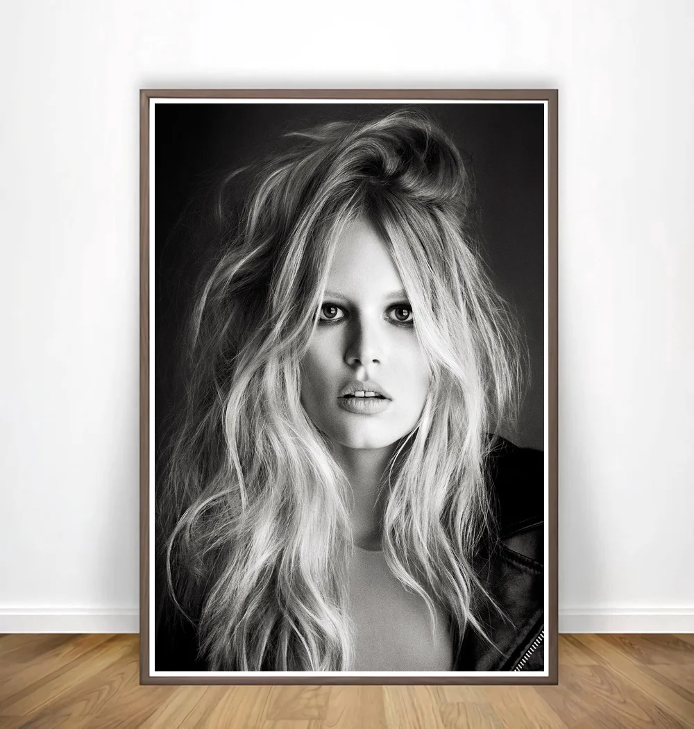 Модный плакат Brigitte Bardot холст художественные принты черный и белый печать