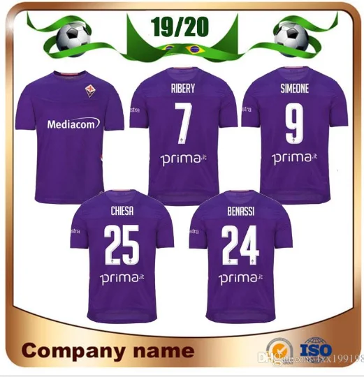 19 20 Fiorentina футболки для футбола домашние красные camisetas de futbol SIMEONE VERETOUT PEZZELLA Ribery CHIESA футбольные футболки