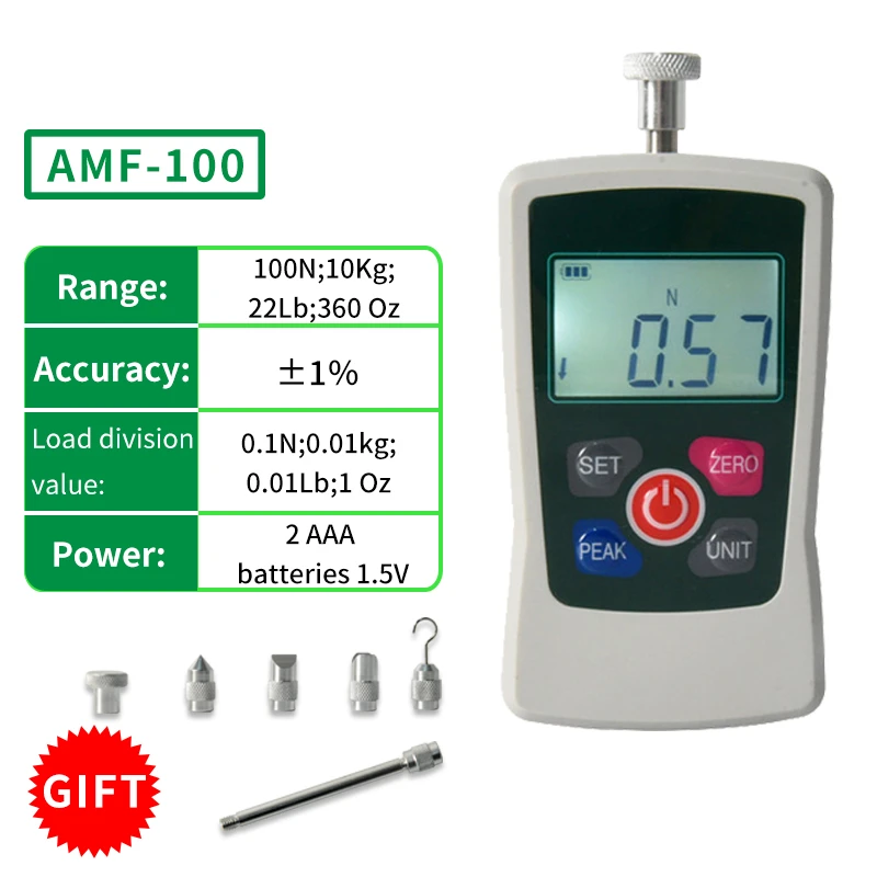 Force Gauge Professional 100N Analog Dynamometer Force Measuring Instrument Tester Push Pull Force Gauge Meter