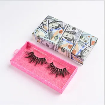 

wholesale paper eyelash packaging box eyelashes box packaging imitation leather fake mink false eyelashes magnetic suction box