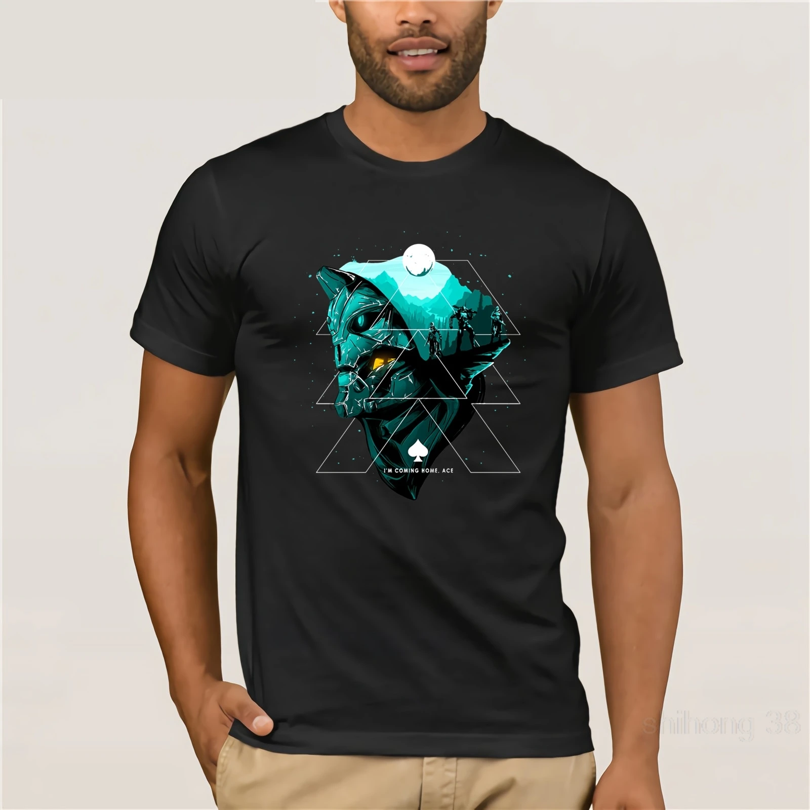 

Hunter Guardian Destiny 2 T-Shirt 2019 100% Pure cotton O signage flower item tile covering Hip-Hop T-Shirt