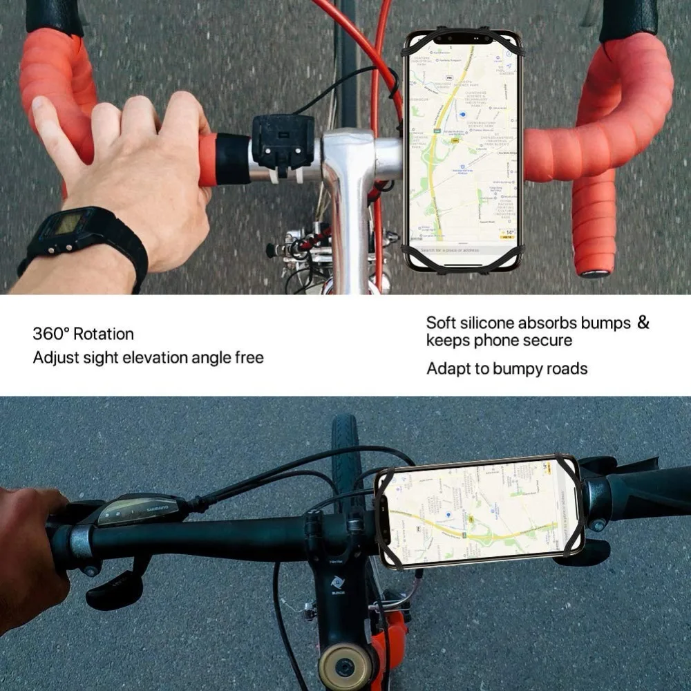 Motorcycle Phone Holder Bike Handlebar Stand Support Bracket (7)