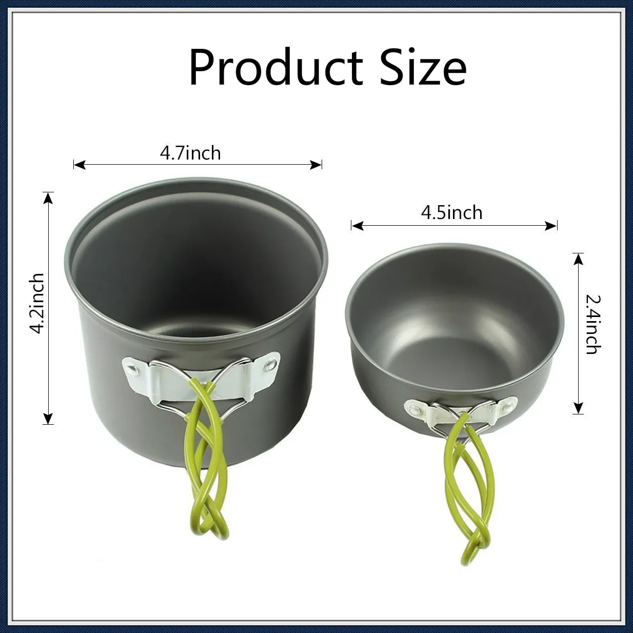 Camp Cooking Pot 4P Set Aluminium Alloy Outdoor Lunch Box Portable Tableware Camping Pots Panela Cutlery Set Outdoor Kitchenware