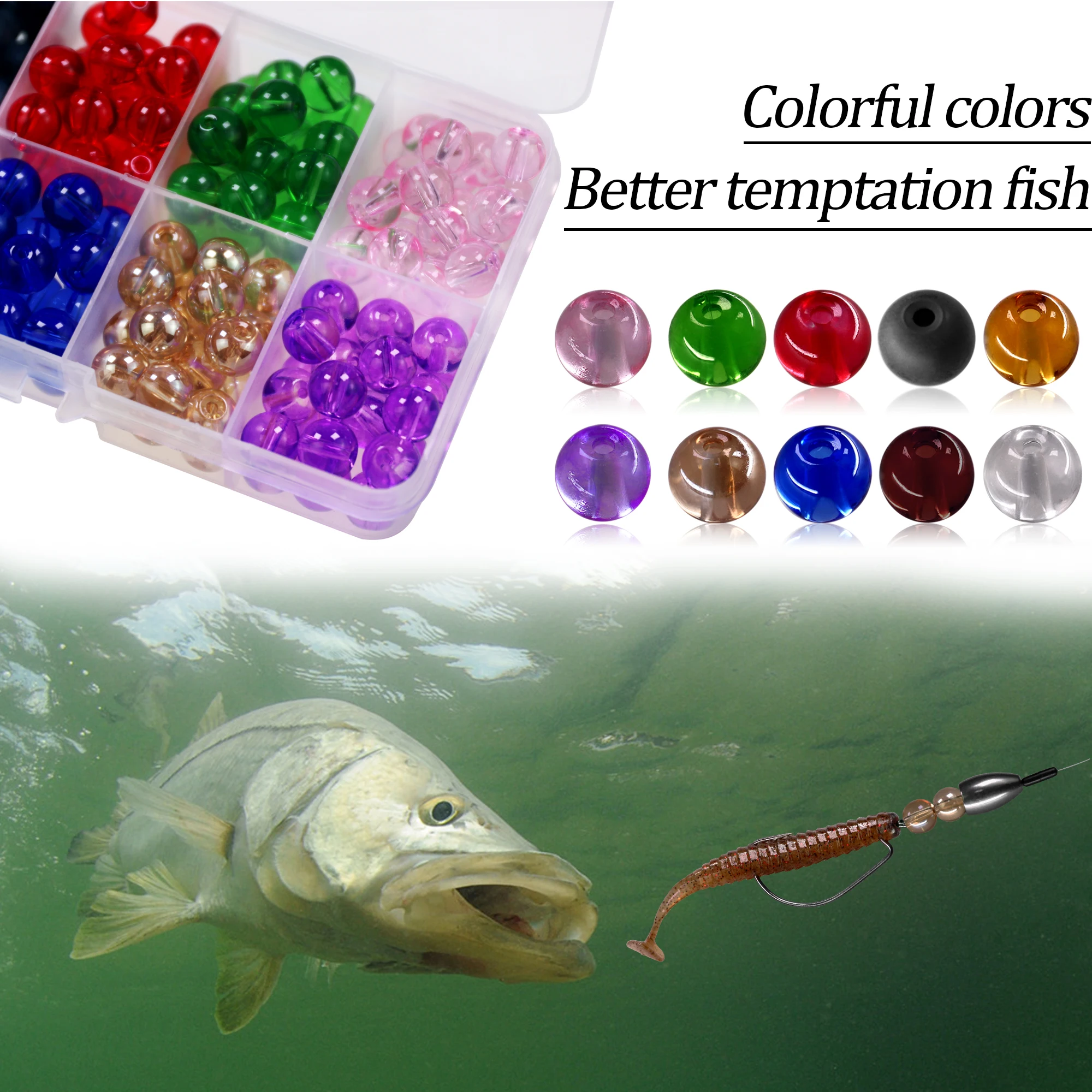 50 pezzi perline occhio di pesce colori misti perline galleggianti da