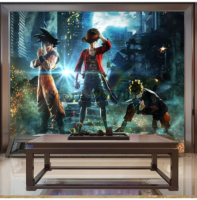 Description Picture 5 of itemCustom 3D Photo Wallpaper For Kids Room Cartoon Anime Characters Poster Children Room Bedroom Wall Decoration Mural 3D Wallpaper