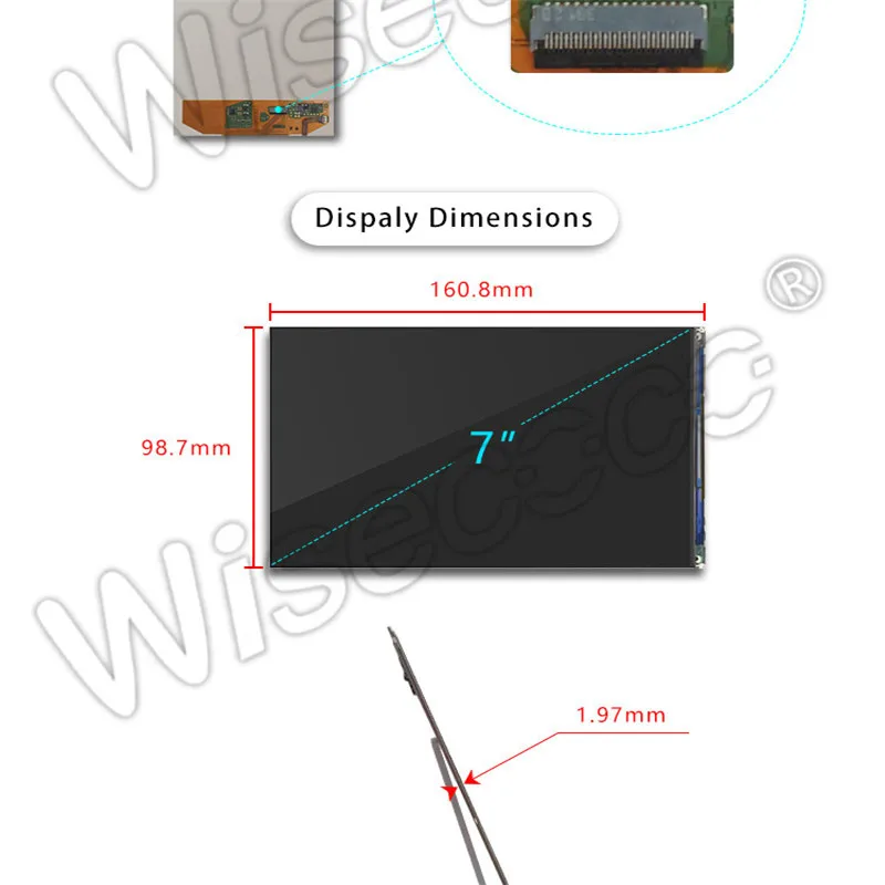 Wisecoco TFTMD070021 ЖК-экран 7 дюймов 1200x1920 ips ЖК-Дисплей Hdmi к Mipi плата контроллера для планшетных ПК проект LT070ME050