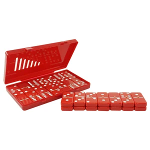 Home-Board Spiel 28PCS Doppel Sechs Rot Domino Mit Weiß Dot in Kunststoff Box Großhandel