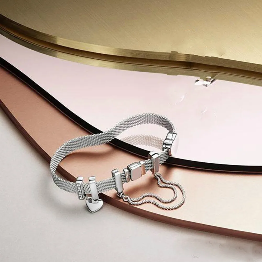 

Fashion Reflexions 925 Silver Bracelet & Bangle Fit Original Charms Bracelets for Women DIY Jewelry