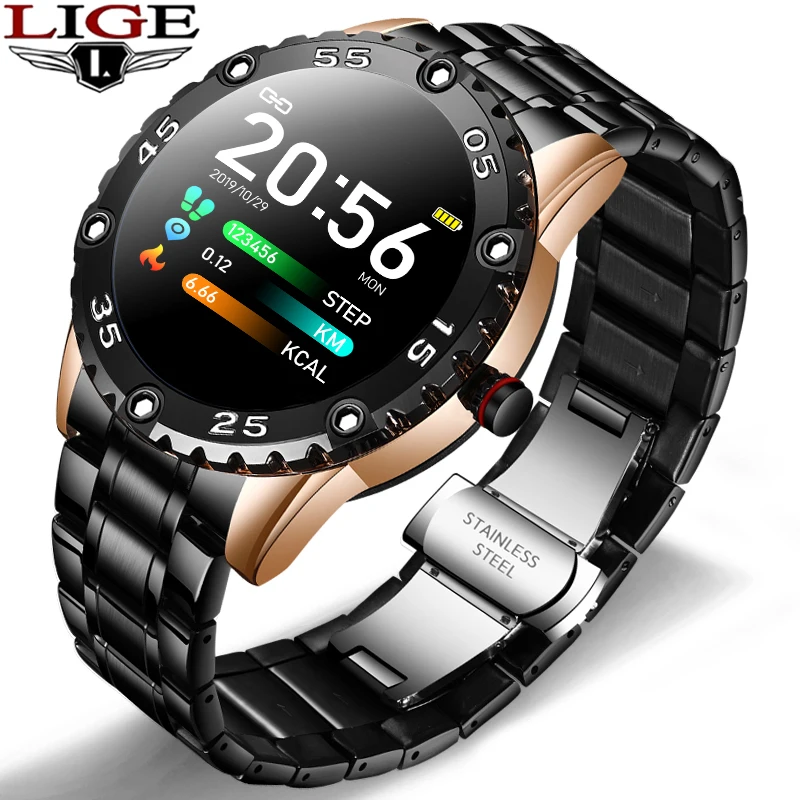 

LIGE Smart Watch Men IP68 Waterproof Sport Watch Call Reminder Alarm Reminder Heart Rate Smartwatch For Huawei Xiaomi IOS Phone