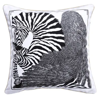 

Home Decorative Sofa Throw Pillows Velvet zebra double-sided printing home sofa cushion cover hug pillowcase