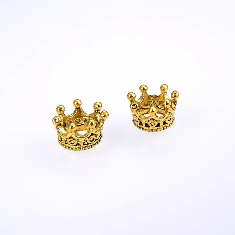 10 шт./упак. золото сплав "Король" или "Королева" шарик серебряные бусины Spacer Бусины для рукоделия бусины для изготовления ювелирных изделий - Цвет: Ancient Gold Bead