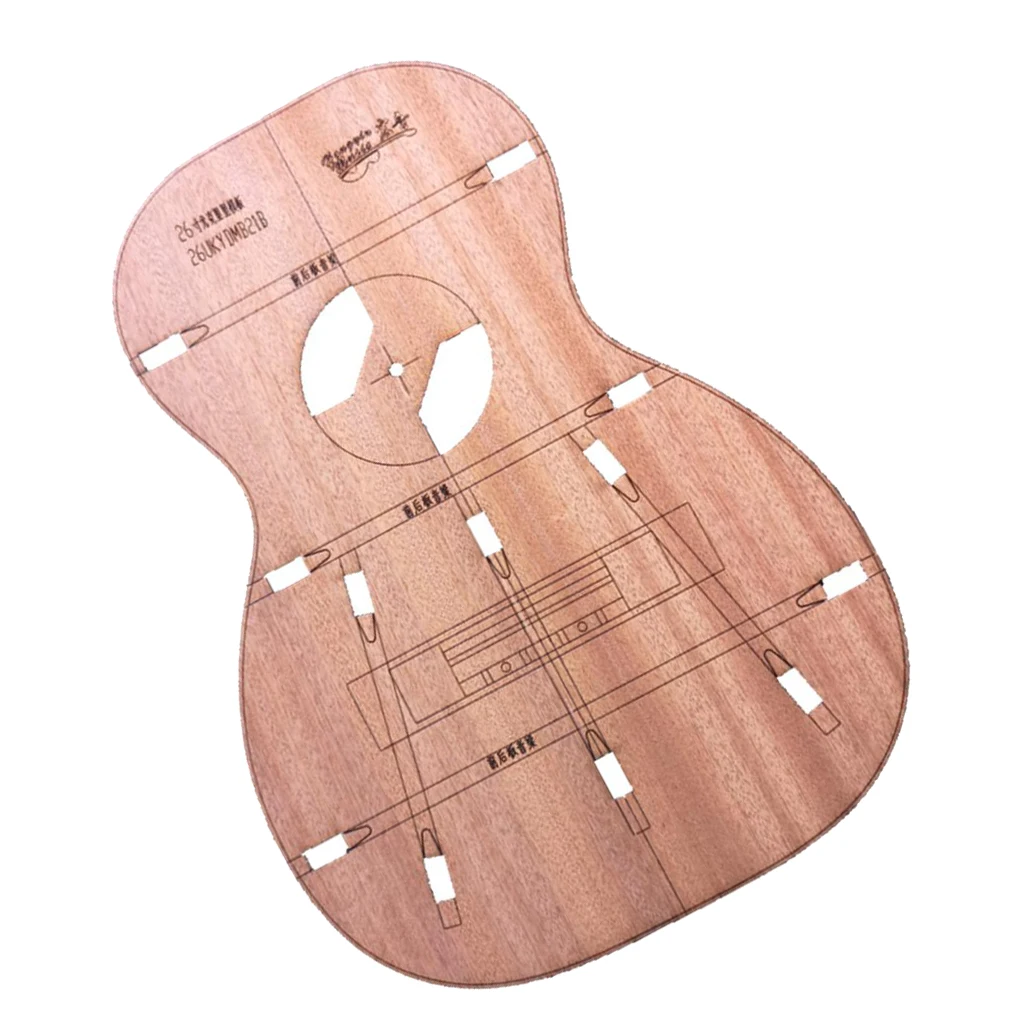 Solid 26-Inch Ukulele Body Layout Template for Building Guitars DIY Luthier