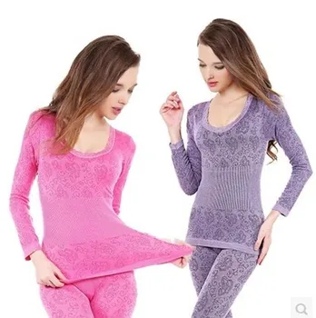 

Hot Sells Thermal Underwear Women Modal Home Pajamas Waist Slim Seamless Body Three Seconds Heat Ultra-thin Long Johns Wholesale