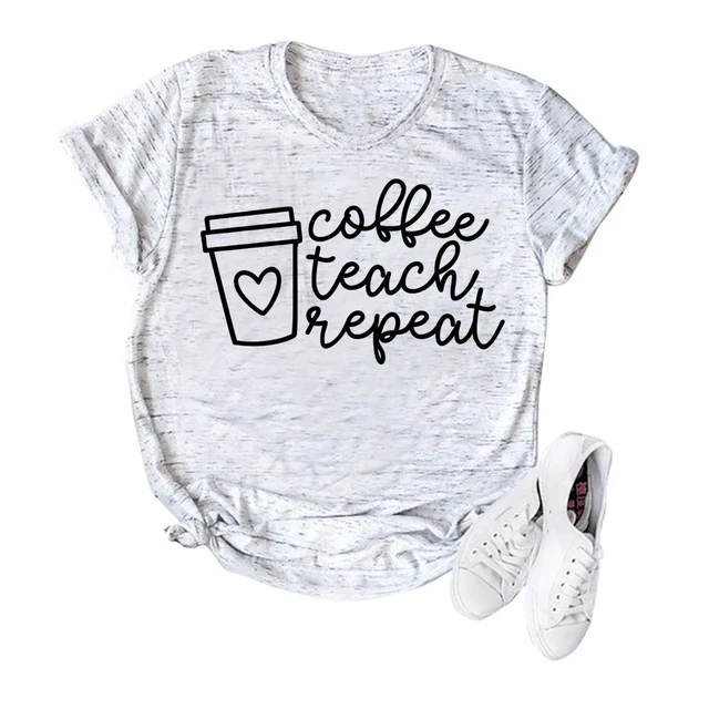 Coffee Peloton Teach Repeat Funny Quote Unisex T-Shirt - Teeruto