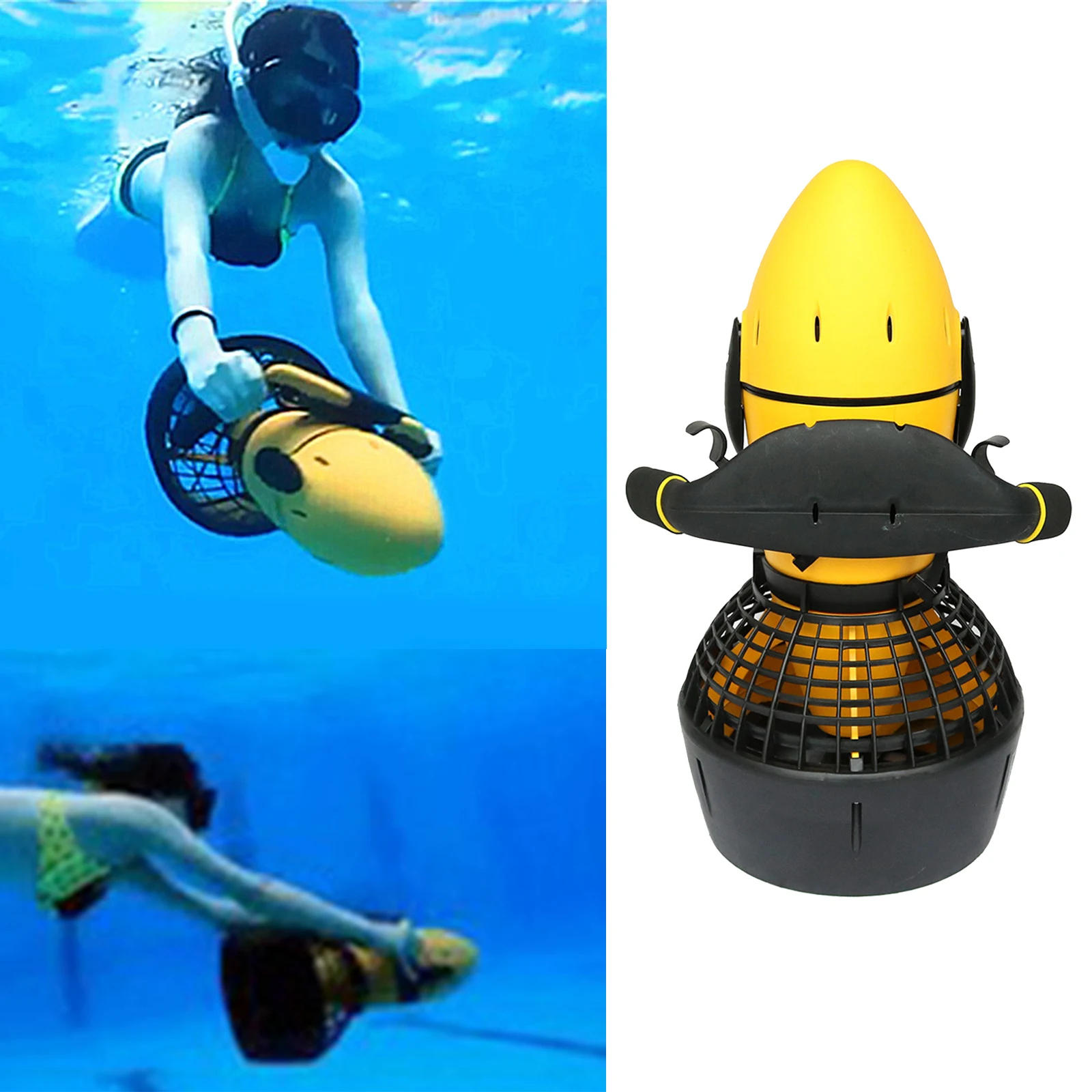 300W Electric Sea Scooter Dual Speed Underwater Propeller Diving Pool Scooter US 
