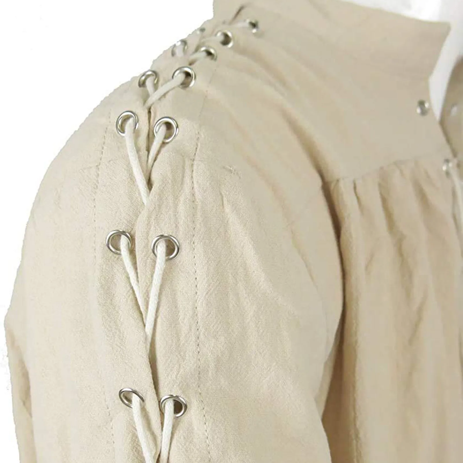 Long sleeve shirt men casual shirt Gothic Men Shirts Renaissance Long Sleeve Fashion Bandage Top Solid Thin Spring Bandage Long Sleeve Medieval Shirt Casual Shirt