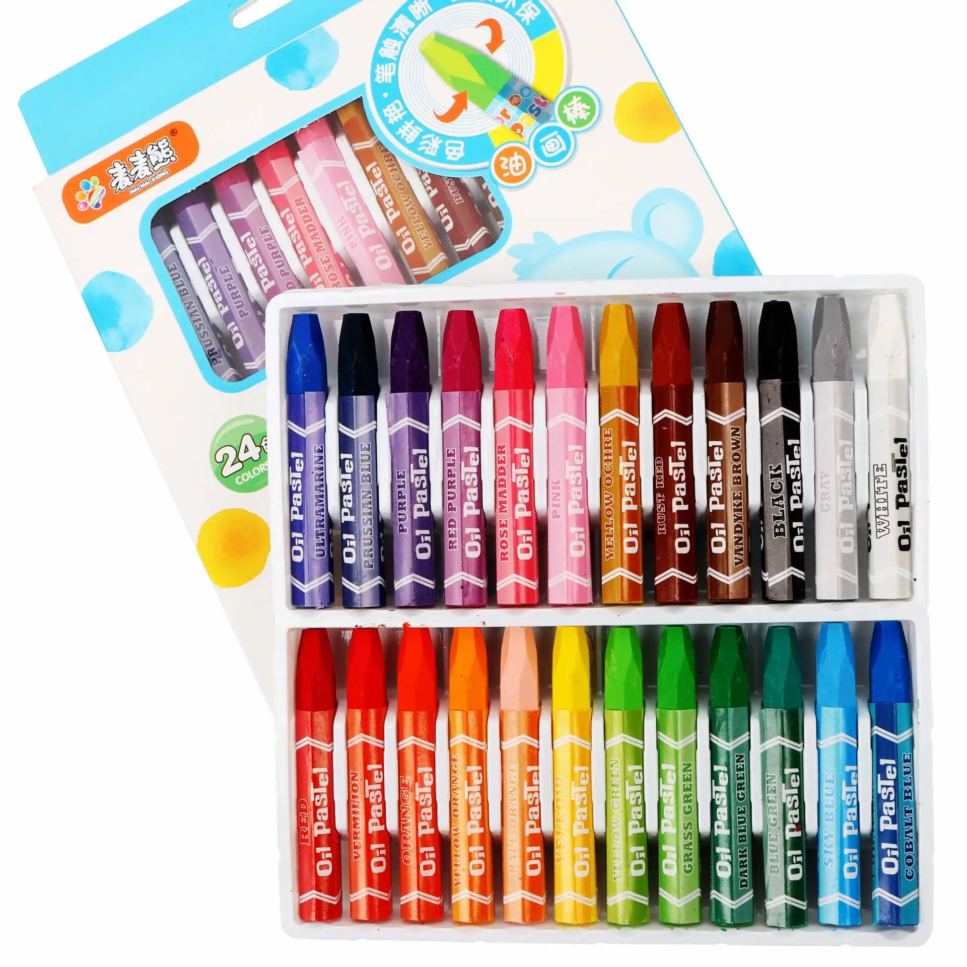 

Cartoon color 36 color oil pastel Hexagonal drawing pen Graffiti crayons children art supplies stationery drawing painting