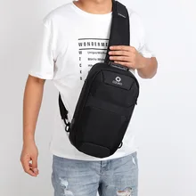 Ozuko портативная модная Большая вместительная многофункциональная Мужская нагрудная Сумка водонепроницаемая Противоугонная USB зарядка порт нагрудная сумка с замком