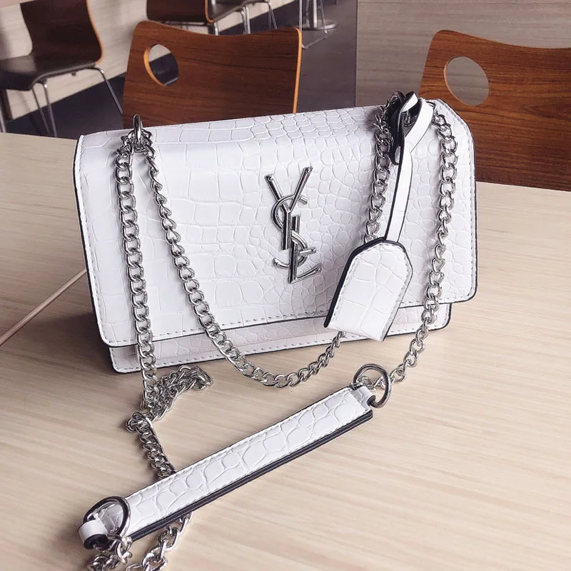 

Women's bag 2019 new fashion autumn European and American crocodile pattern small square bag chain diagonal bag ladies tide bags
