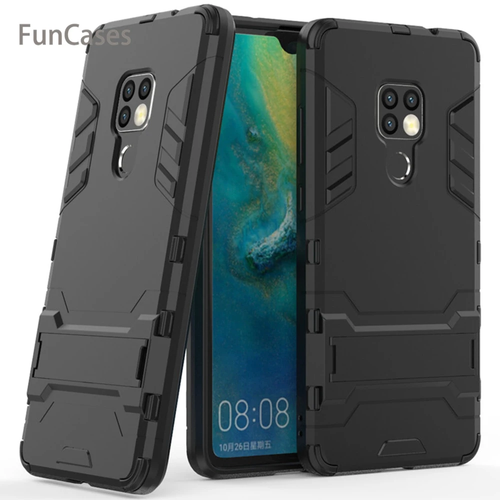 

Для huawei mate 20 чехол Роскошный Железный человек Стенд чехол жесткий Броня + Мягкий Силиконовый ТПУ чехол для huawei mate 20 Pro Huaewi