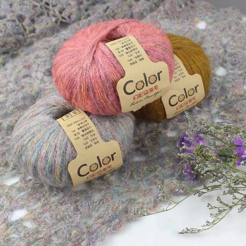 

50g Acrylic mohair yarn for knitting lana crochet wool yarn to hand knit crocheted line Wool ball knittingThreads for knitting